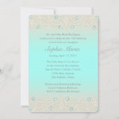 Quinceanera Aqua Sparkle und Lace Einladung (Vorderseite)