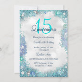 Quinceanera Aquamariner Blauer Ozean Himmel Geburt Einladung (Vorderseite)