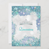 Quinceanera Aquamariner Blauer Ozean Himmel Geburt Einladung (Rückseite)