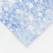 Quinceanera Baby Blue Name Datum Glitzer Staub Fleecedecke (Ecke)