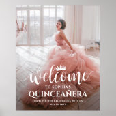 Quinceañera Begrüßungsschrift & Foto 15. Geburtsta Poster (Vorne)