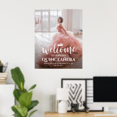 Quinceañera Begrüßungsschrift & Foto 15. Geburtsta Poster (Heimbüro)