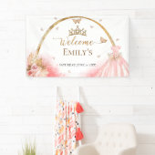 Quinceanera Begrüßungszeichen | Boho Pink Floral Banner (Insitu)