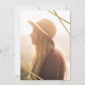 Quinceañera Birthday Black Gold Modernes Foto Einladung (Rückseite)