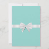 Quinceanera Birthday Blue Elegant Einladung (Rückseite)