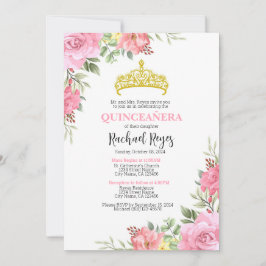 Quinceañera Birthday Einladung Vorlage