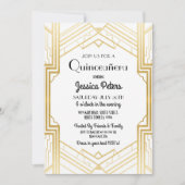 Quinceanera Birthday Party Gatsby Art Deco Einladu Einladung (Vorderseite)