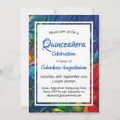 Quinceañera Birthday Retro Personalisiert Einladung (Vorderseite)