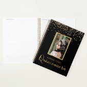 Quinceanera Black Gold Foto Notebook-Planer Planer (Anzeige)