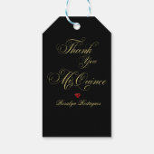 Quinceanera - Black Red Diamond Geschenkanhänger (Rückseite)