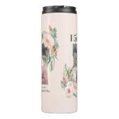 Quinceañera blassrosa mädchenhaftes Foto Geburtsta Thermosbecher (Rückseite)