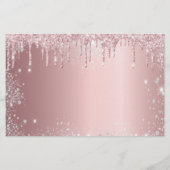 Quinceanera Blink Pink Save the Date Silberkarte (Rückseite)