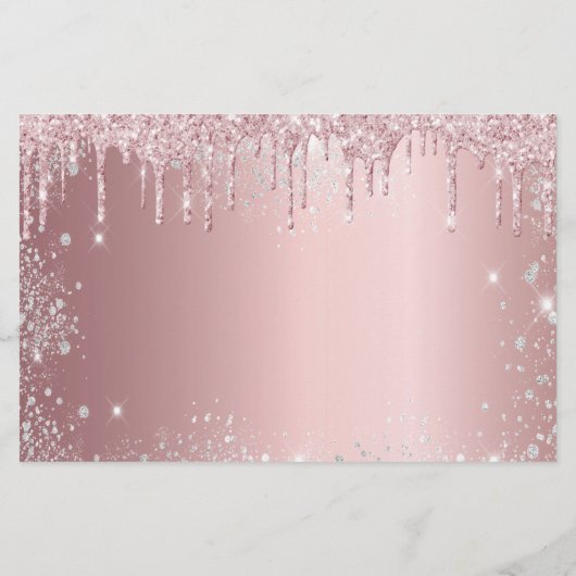 Quinceanera Blink Pink Save the Date Silberkarte (Rückseite)