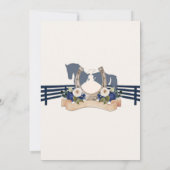 Quinceanera Blue Charra, Einladung zu Wasserfarben (Rückseite)