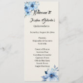 Quinceanera blue double side program card  programm (Vorderseite)