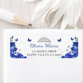 Quinceañera Blue Floral Silver Butterfells Rede (Insitu)