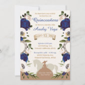 Quinceañera Blue Royal Charra, Charro Western Save The Date (Vorderseite)