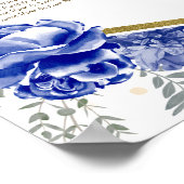 Quinceanera Blue Seating Chart Signing Butterflys Poster (Ecke)