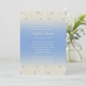 Quinceanera Blue Sparkle und Lace Einladung (Stehend Vorderseite)