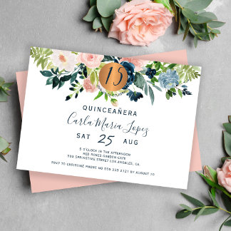 Quinceañera Blumenkohl-Geburtstagsparty Einladung