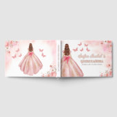 Quinceañera Blush Bloral Prinzessin Butterfells Go Gästebuch (Voll)