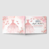Quinceañera Blush Bloral Prinzessin Butterfells Go Gästebuch (Voll)