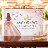 Quinceañera Blush Bloral Prinzessin Butterfells Go Gästebuch
