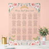 Quinceañera Blush Blumenstuhl Grüne Sitzgelegenhei Acrylschild (Hochzeit)