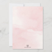 Quinceañera Blush Boho Floral Pampas Grass Dress Einladung (Rückseite)