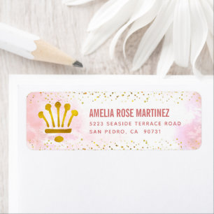 Quinceañera Blush Pink Aquarell Gold Adresse