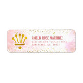 Quinceañera Blush Pink Aquarell Gold Adresse (Vorne)