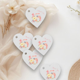 Quinceanera Blush Pink Blumennummer 15 Vielen Dank Geschenkanhänger