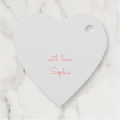 Quinceanera Blush Pink Blumennummer 15 Vielen Dank Geschenkanhänger (Rückseite)