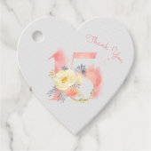Quinceanera Blush Pink Blumennummer 15 Vielen Dank Geschenkanhänger (Vorderseite)