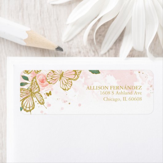 Quinceanera Blush Pink Butterfly (Insitu)