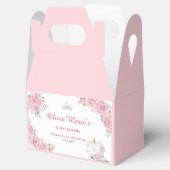 Quinceanera Blush Pink Floral Silver Crown Geschenkschachtel (Geöffnet)