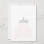 Quinceanera Blush Pink Floral Silver Crown Save The Date (Rückseite)