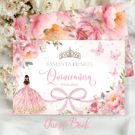 Quinceañera Blush Pink Gold Gästebuch