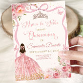Quinceañera Blush Pink Gold Save The Date