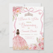Quinceañera Blush Pink Gold Save The Date (Vorderseite)