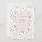 Quinceanera Blush Pink Rose Geburtstag Einladung (Vorderseite)