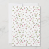 Quinceanera Blush Pink Rose Geburtstag Einladung (Rückseite)