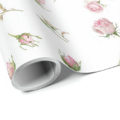 Quinceanera Blush Pink Rose Geburtstag Geschenkpapier (Rolleneckpunkt)