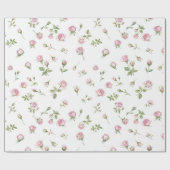 Quinceanera Blush Pink Rose Geburtstag Geschenkpapier (Flach)