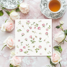 Quinceanera Blush Pink Rose Geburtstag Serviette