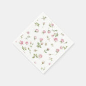 Quinceanera Blush Pink Rose Geburtstag Serviette (Ecke)