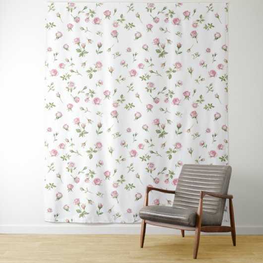 Quinceanera Blush Pink Rose Geburtstag Wandteppich (Beispiel)