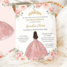 Quinceañera Blush Pink Rose Gold Prinzessin