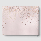 Quinceanera Blush Prinzessin Glitzer Gown+Confetti Gästebuch (Rückseite)