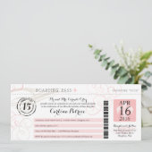 Quinceanera | Boarding Pass Einladung (Stehend Vorderseite)
